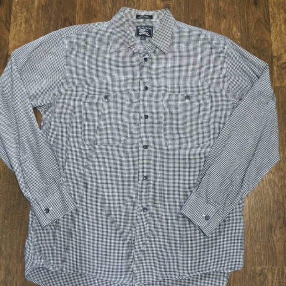 Burberry Brit Vintage Retro Mens blue Houndstooth